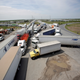 A view of the traffic leading to the World Trade Bridge connecting Nuevo Laredo, Mexico to Laredo, Texas. The typically half-hour wait has ballooned to almost three hours.